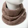 Elegante Cuello de Invierno/Otoño Nuevo Doble Capa Engrosado Agradable al Tacto Tubo Recto Calentador de Cuello Invierno Exterior Calidez Resistencia al Frío Unisex Cuello