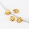 Banhado a Cobre com Ouro Real 18K, Contas Soltas de Formato Irregular, Contas Espaçadoras em Prata Esmagada Banhadas a Ouro 14K em Formato de Pedra, Acessórios para Pulseira DIY D139