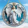 Linda Menina e Princesa Placa Redonda Pendurada Criativa de Acrílico Decoração de Janela de Sol Conto de Fadas Sonhador Transfronteiriço Varanda Superfície Plana