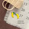 Colgante de Pato de Dibujos Animados Esmaltado en Aleación Pintado a Mano Mini Fruta Cadena para Teléfono Pulsera Pendientes Collar DIY