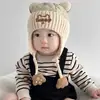 Gorro de Lana Gruesa Tejido de Punto para Bebé para Otoño e Invierno para Niños y Niñas, Gorro de Punto para Bebé para Niños y Niñas, Gorro con Protección para las Orejas para Niños y Niñas