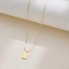 2025 Nuevo Diseño de Celebridad de Internet de Moda Cadena de Collar de Ladrillo de Oro Acero de Titanio para Mujer Verano Ins Lujo Accesible Nicho Hip-Hop Cadena para Clavícula