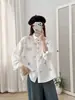 Top holgado de mujer estilo Mori girl japonés de dibujos animados con múltiples botones, camisa cárdigan de manga larga otoño 2026 al por mayor moderno