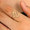 Anel Aberto Ajustável de Flor de Zircônia Colorida Estilo Ins de Luxo Leve Transfronteiriço Desenho Animado Anel para Dedo Indicador da Princesa para Mulheres Cobre