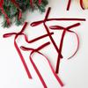 Nuchi Cinta de Lazo Navideño Lazo Decoraciones Navideñas Terciopelo Hecho a Mano DIY Mini Lazo