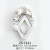 Cristais de diamante em forma de gota de amor, polígono oval, arte de unhas fina, diamantes de formato especial, armação de liga de diamante, decorações de arte de unhas