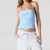 2026 Verano Chaleco de Tubo para Mujer Venta al por mayor Transfronteriza Comercio Exterior Estampado de Bandera Nacional Pedrería Camiseta Mundial