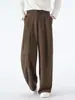 Pantalones Casuales Rectos Nuevos para Hombre Primavera y Otoño 2025, Pantalones Largos Sueltos de Pierna Ancha con Caída, Pantalones de Traje de Verano con Caída