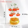 Adornos Decorativos de Vidrio Zibo de Manzana, Caqui y Árbol de Lingotes para Decoración del Hogar, Decoraciones de Escritorio de Oficina y Regalos de Uso Diario