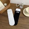 Calcetines de niña de seis colores con rayas verticales hasta la pantorrilla, calcetines largos transpirables de color liso sin costuras para bebé