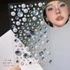 Adhesivo de retrato, adhesivo de diamante para cara, adhesivo de joyería con diamantes de imitación para cara, adhesivo de diamante naranja, adhesivo de maquillaje facial, diamante brillante.
