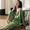 Pijama wholesale transfronterizo para mujer, primavera y otoño, nuevo, imitación de algodón, manga larga, sensación de alta gama, dulce, casual, lindo, traje de ropa para el hogar