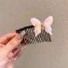 Peine de flequillo de flores para niñas de estilo coreano, nuevo peine para romper el cabello en la parte posterior de la cabeza, tocado para niñas