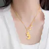 Collar de Clavícula con Hoja de Ginkgo Dorada de Alta Gama para Mujer, Nicho de Lujo Ligero, Afortunadamente Tienes Collar de Hoja de Ginkgo, Moderno y Versátil