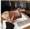 Billetera Corta Portátil Simple de Nicho Retro Compacta para Mujer Multifuncional con Múltiples Ranuras para Tarjetas Plegable Billetera para Monedas Estudiante