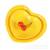Plato Creativo de Melamina Plato Corazón Plato para Snacks de Frutas Plato para Pasteles de Forma de Corazón de Plástico Plato Especial para Desayuno Plato para Platos Fríos Vajilla