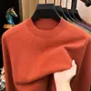 Camisa base de mezcla de lana de oveja, cachemira y seda para hombre, otoño e invierno, suéter de cuello redondo para hombre, ropa casual multicolor para hombre al por mayor