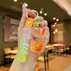 Colgante Llavero Paleta Luminosa Infundida en Aceite, Lindo Colgante de Caramelo Fresa para Mochila, Llavero de Coche