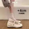 Zapatos planos bajos de estilo francés con lazo estilo hada para mujer, nuevo modelo de otoño 2026, combinados con faldas, zapatos Mary Jane que aumentan la altura