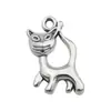 Liga de Prata Antiga Desenho Animado Animal Gato Pingente DIY Pulseira Colar Acessórios de Joias Venda Quente Transfronteiriça