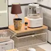 Estante de almacenamiento de escritorio, cafetera, tetera, portavasos, organizador de bocadillos de cocina, estación de trabajo, escritorio de oficina, impresora, estante de almacenamiento tipo cajón