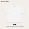 Camiseta de Verano para Adolescentes Suelta Europea y Americana 260g Color Sólido Desgastada para Hombre Calle Color Sólido Suelta de Algodón Manga Corta para Hombres y Mujeres