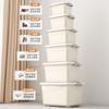 Caja Organizadora de Almacenamiento para el Hogar Caja Organizadora Apilable Caja para Maletero de Coche con Ruedas Plástico Espeso de Gran Capacidad Caja de Almacenamiento