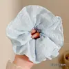 Pañuelo Cuadrado a Cuadros Estilo Coreano para el Cabello, Goma Elástica Estilo Perezoso, Cuerda para Moño de Gama Alta, Goma para el Cabello Dulce
