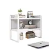 Estante de Almacenamiento de Escritorio Estante de Almacenamiento de Escritorio Multicapa Estante en Capas para Escritorio Hierro Dormitorio Estudiantil Mesa Estantería Pequeña