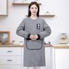 Blusa de Algodón Grueso Resistente a la Abrasión con Flor Estéreo de Manga Larga para Cocina, Cocinar, Hogar, Antiincrustante y Resistente a Manchas, Ropa de Trabajo Cómoda