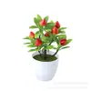 Atacado Transfronteiriço Fruta da Fortuna Flor Artificial Bonsai Fruta de Simulação Planta em Vaso Decorações de Mesa Armário de Vinho Planta Verde Flores Ornamentos