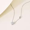 Collar de plata esterlina 925 estrellas amor circón femenino pentagrama en forma de corazón bebés cadena clavícula diseño nicho collar lote