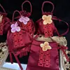 Bolsas de Dulces para Boda, Recuerdos de Boda, Cajas de Dulces no Plegables, Bolsas de Dulces de Satén de Alta Gama con Cordón, de Mano