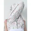 Toma real: Jeans rectos holgados para mujer con estampado de graffiti blanco, nuevos pantalones versátiles de pierna ancha de cintura alta para la primavera-verano 2026