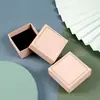 Elegante Caja de Joyería Azul Noble con Papel Rosa Loto y Ribete Dorado, Exquisita Caja de Regalo Universal para Guardar Collares y Pendientes