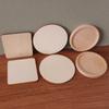 Miniatura Mini Comida y Accesorios de Juego Almacenamiento Bandeja de Madera con Asa para Postres y Pastelería Marco para Pan Cesta Pequeña Accesorios