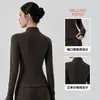 Chamarra de Yoga de Terciopelo Talla Grande para Mujer, Polar Cálido Adelgazante, Manga Larga para Fitness con Agujeros para los Pulgares, Ropa Deportiva