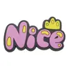 Amuletos de Clogs de Dibujos Animados Coloridos Frases en Inglés Letras Hebillas para Zapatos Accesorios para Zapatos DIY Goma Suave de PVC Transfronterizo