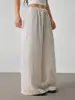 Pantalones Casuales de Pierna Recta para Mujer, Estilo Transfronterizo Europeo y Americano 2025, Cintura Elástica con Cordón, Perezosos, Versátiles, de Rayas Anchas