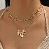 Joia Europeia e Americana Colar com Pingente Estéreo de Laço Feminino Design de Nicho Empilhável Corrente de Clavícula Borboleta Colorida Margarida