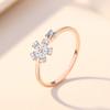 Anel de flor de cerejeira 925 prata moda completo diamante pequeno fresco japonês e coreano design nicho anel de flor atacado