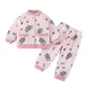 Enterizo de Franela de Invierno para Niñas, Pijama Grueso Acolchado, Ropa para Casa, Saco de Dormir Antipatadas de Coral Fleece para Bebé