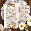 Stickers Adhesivos Transfronterizos Mo en Caja Té Dulce de la Tarde Ins Material DIY para Manualidades Sellado Stickers Decorativos 46 Piezas