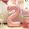 Globos Digitales de Película de Aluminio Color Rosa Perlado de 40 pulgadas Accesorios para Fotos de Fiesta de Cumpleaños Feliz para Niños Bebés Globos