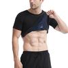 Europeu e Americano Tamanho Grande Transfronteiriço Masculino Manga Curta Modelador Fitness Esportivo Corrida Roupa de Suor Roupa de Sauna Corset Musculação