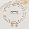Collar de Lujo Ligero Geométrico para Mujer Anillo de Nicho Diseño de Gota de Agua Cadena Larga Simple para Clavícula Collar Explosivo Transfronterizo para Mujer