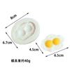 Molde para vela aromática de huevo pochado con cara sonriente para fideos instantáneos, molde de silicona para hornear pasteles estilo Ins Wind swing