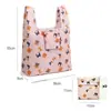Nueva Bolsa Cuadrada Portátil Moda Poliéster Bajo Carbono Bolsa de Compras Almacenamiento Portátil Fresa Bolsa Plegable Impresión Publicitaria LOGOTIPO