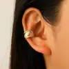 Clip de Oreja Distintivo Retro Transfronterizo Europeo y Americano sin Agujeros en la Oreja Diseño Nicho Femenino Clip de Oreja Retro de Lujo Ligero sin Agujeros en la Oreja Aretes