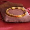 Novo Estilo Chinês Antigo Sha Pulseira de Ouro Estilo Imperial Quebrando Gelo Pulseira de Gelo Retrô Joia de Alta Qualidade Duradoura Sem Cor